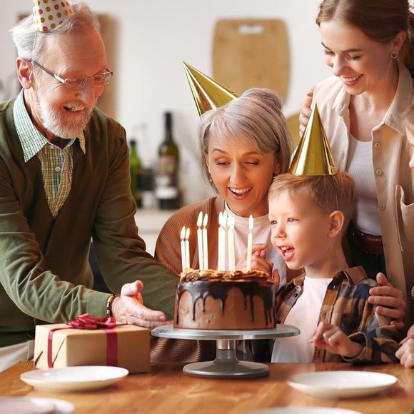 Rotating Cake Turntable 12'' Alloy Revolving Cake Stand with Non-Slipping - Picture 8 of 12